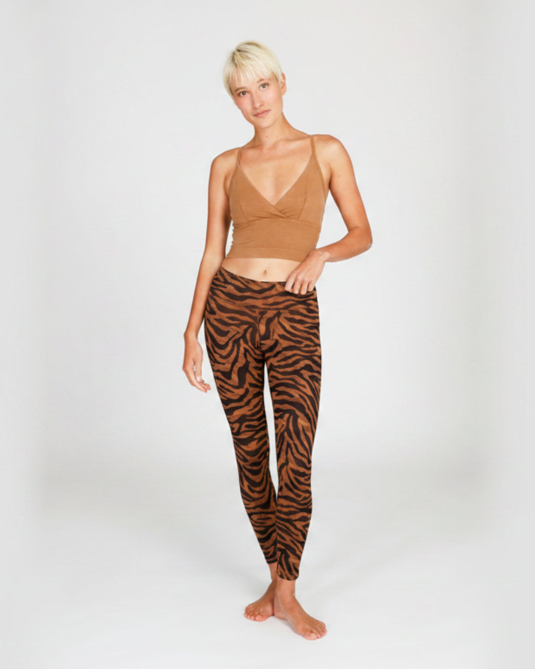 Yoga Leggings Ganga 7/8 Camou Brown