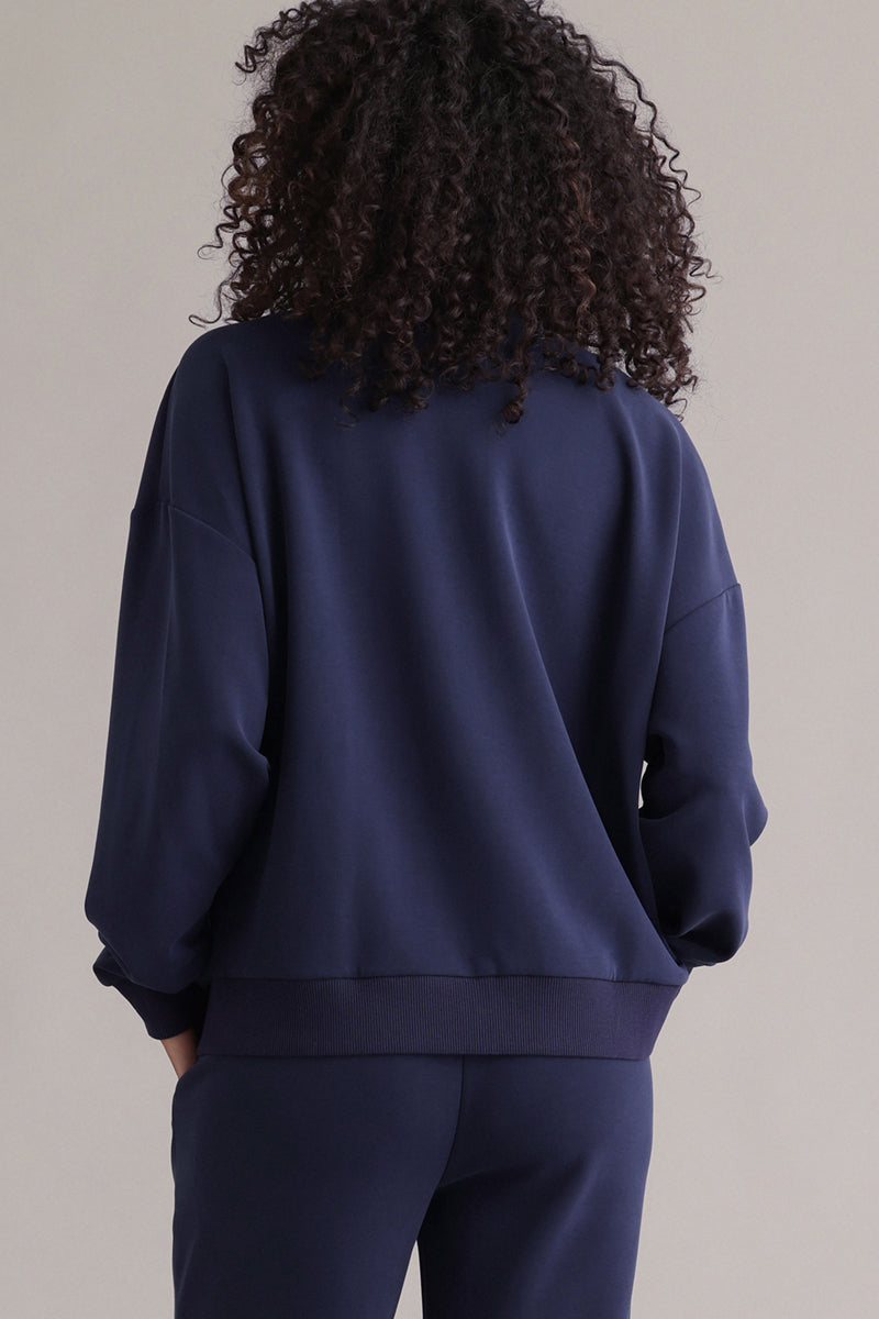 Lux Bomber Jacket Baritone Blue – Frontansicht – Hey Honey