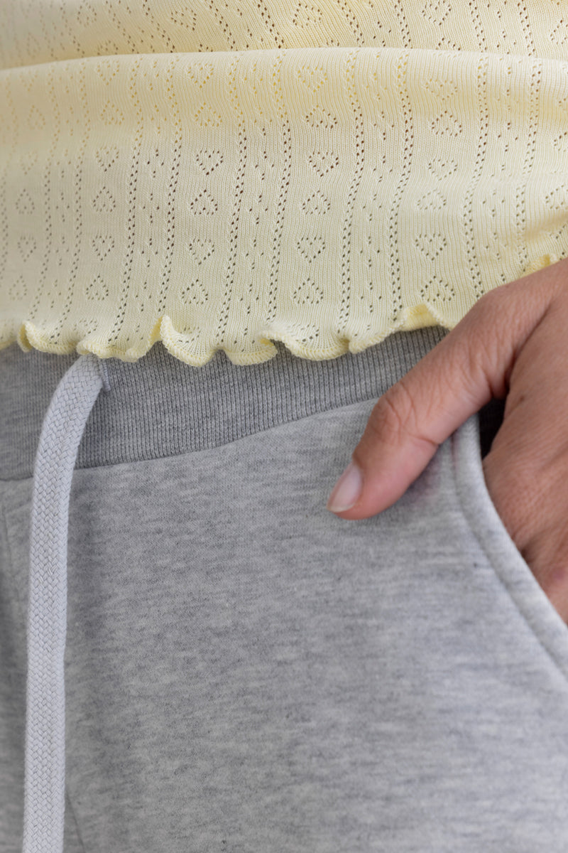 T-Shirt Pointelle - Pastel Yellow