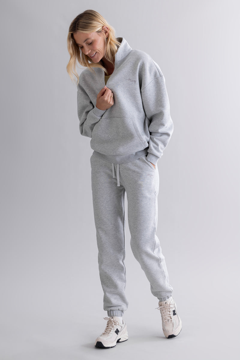 Cuff Sweat Pants - Grey Melange