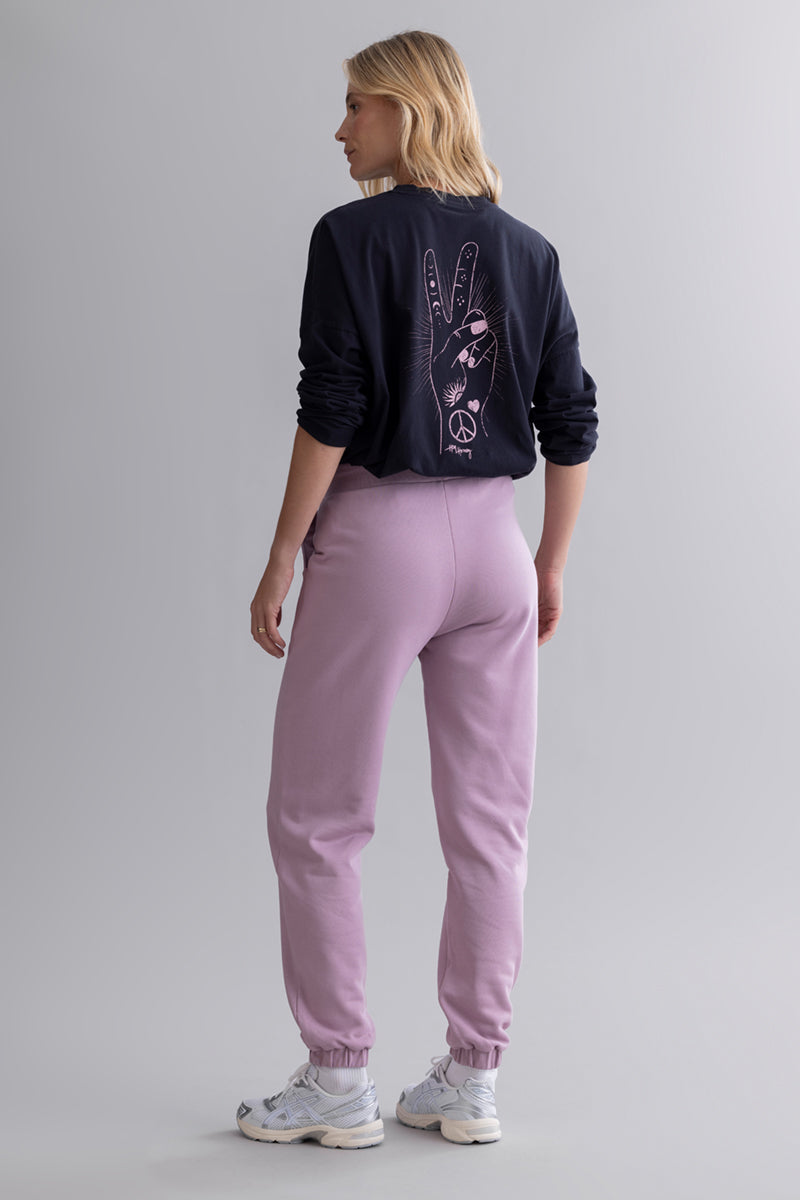 Cuff Sweat Pants - Mauve