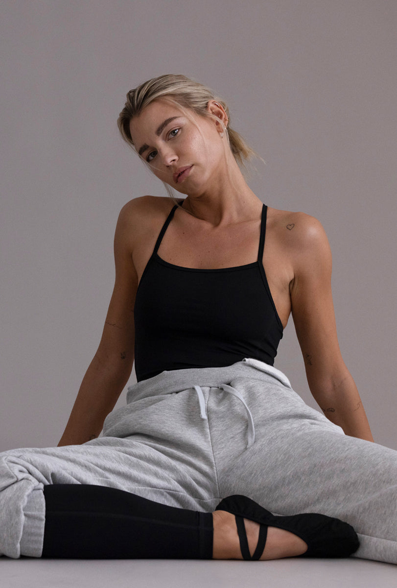 Cuff Sweat Pants - Grey Melange