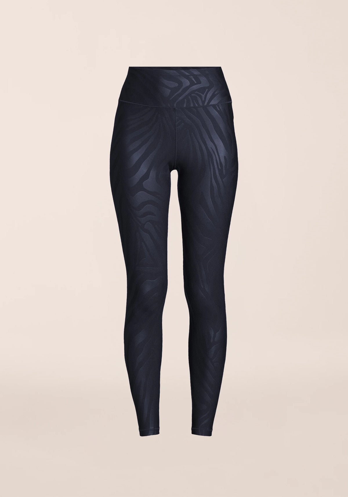Heat Printed High Waist Tights - Zebra Blue