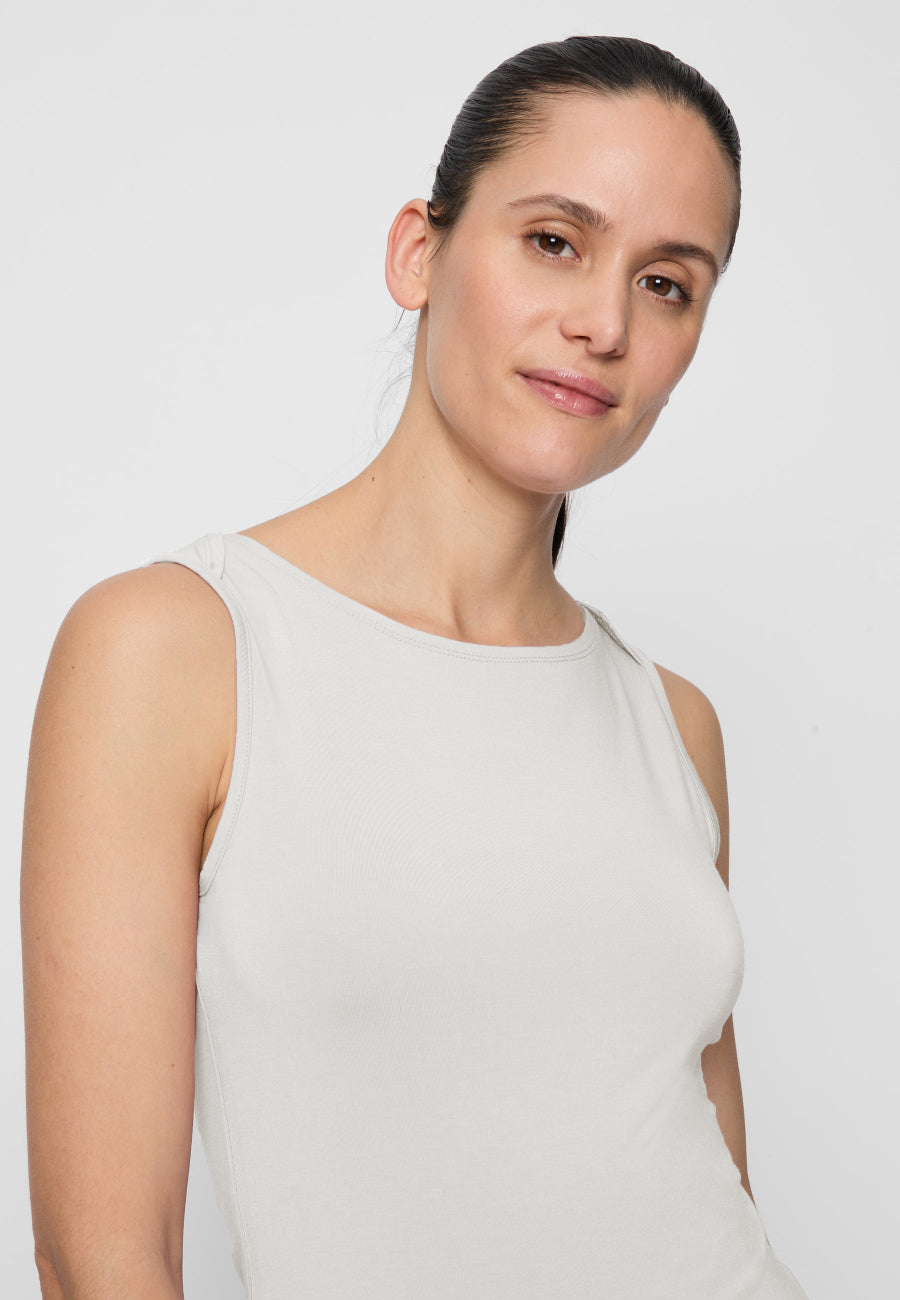 Boat Neck Top - Soft White