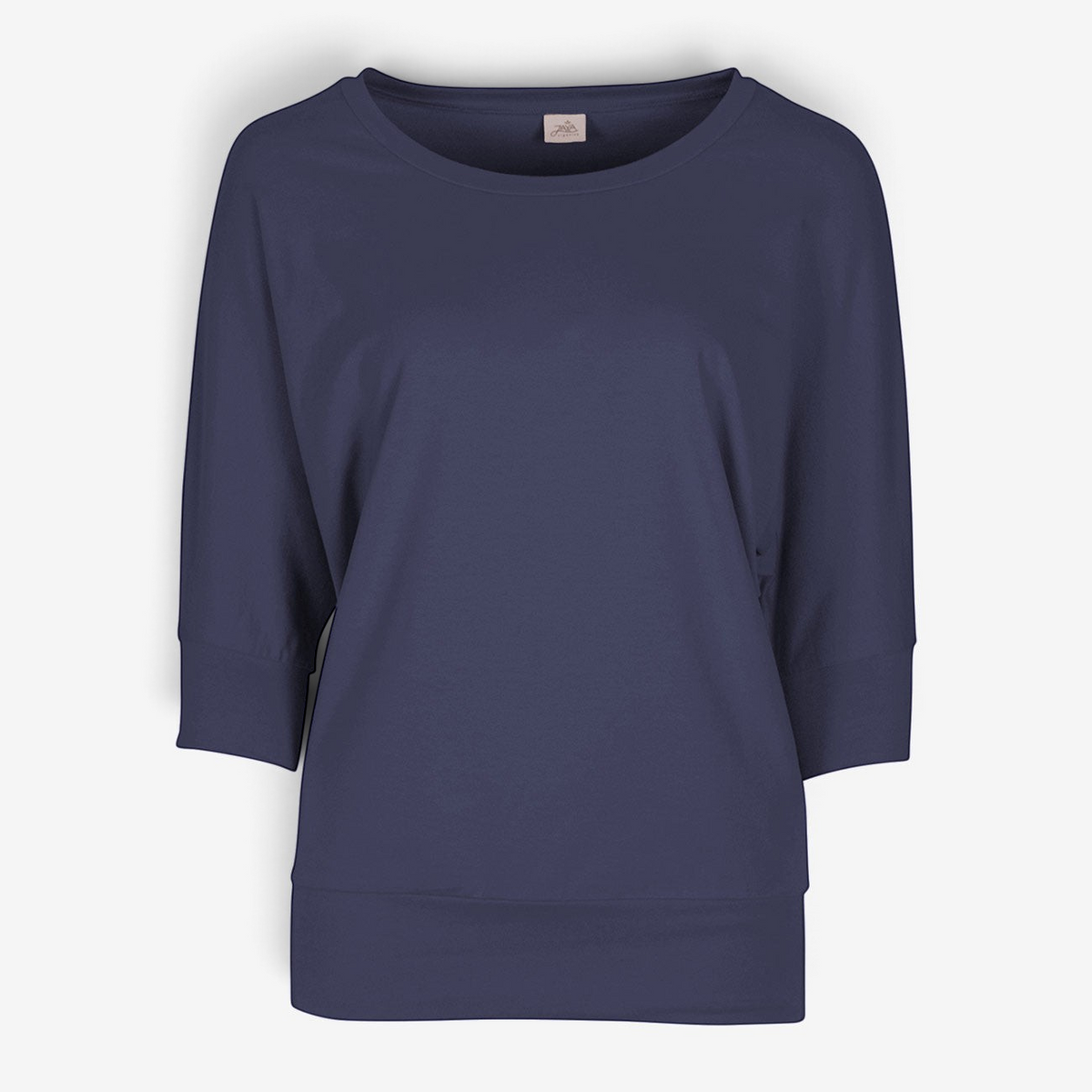 greenyogashop 3/4-Arm-Shirt Shirley in Nachtblau aus weicher Bio-Baumwolle mit lässigem Schnitt