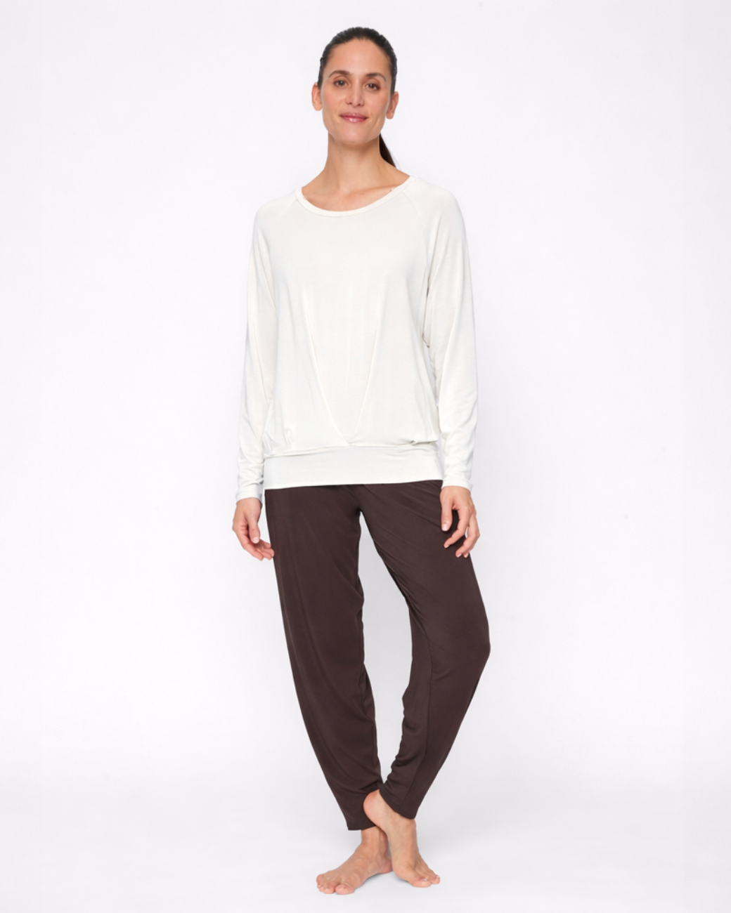 Langarmshirt Boxpleat - Soft White