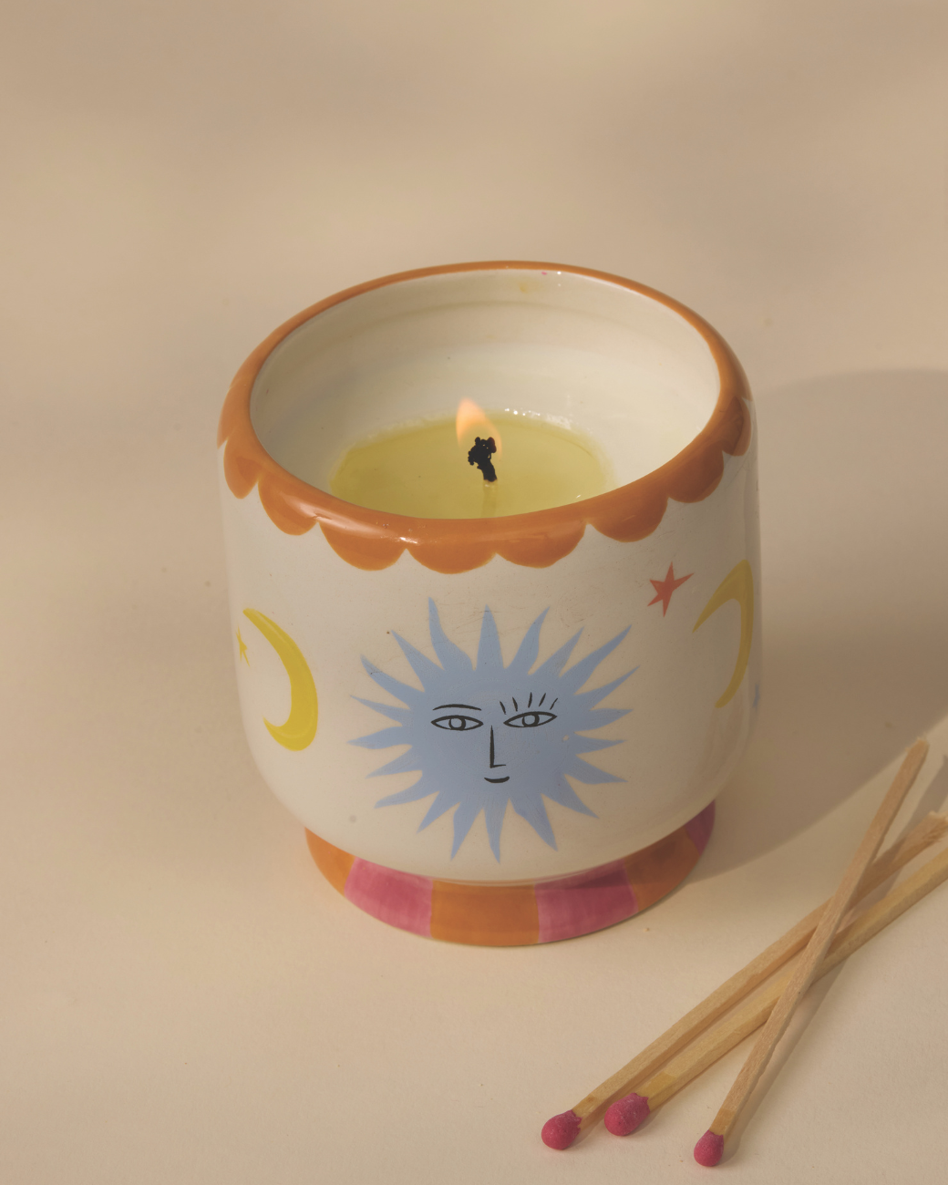 Keramik-Duftkerze Sun ‐ Orange Blossom