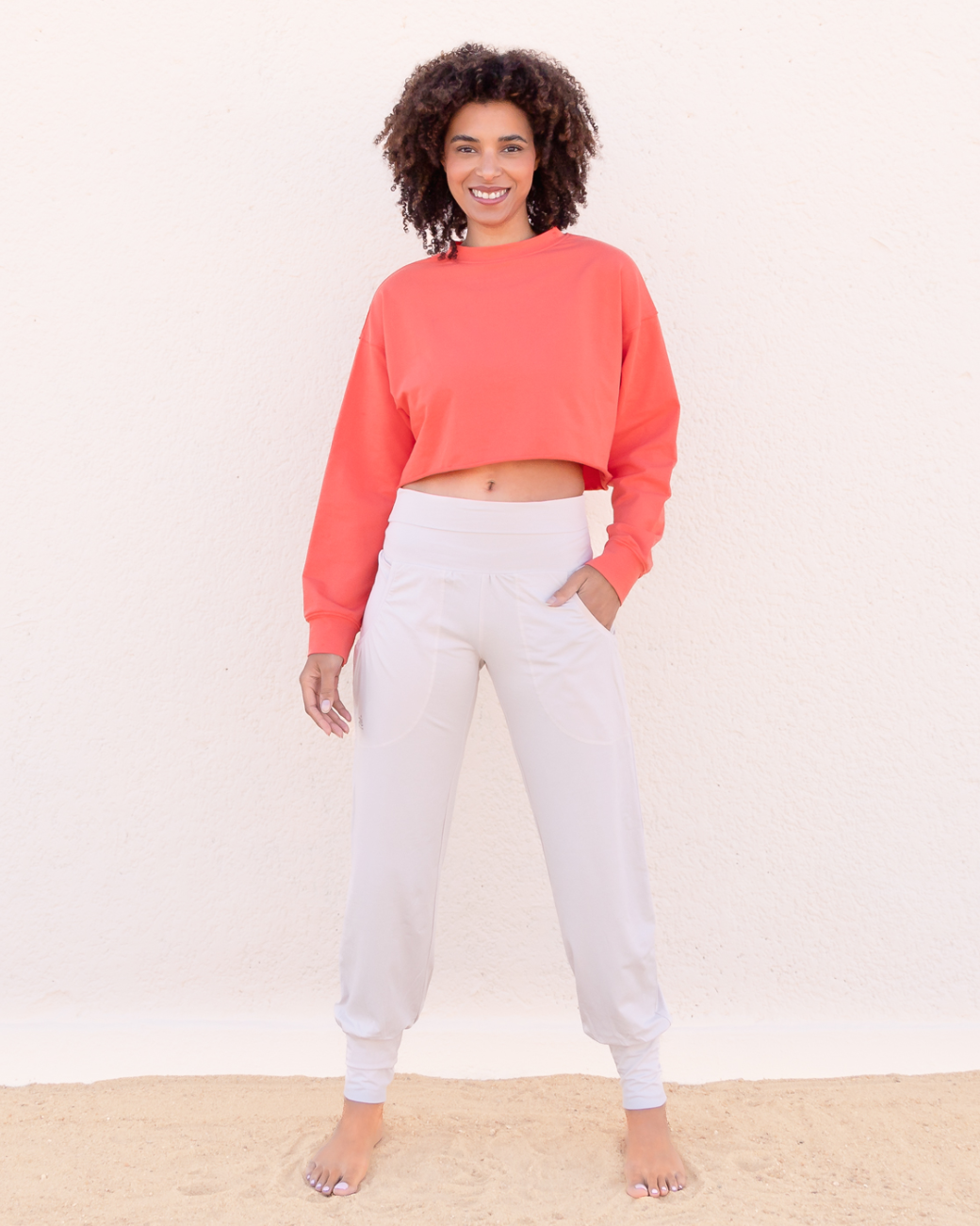 Crop-Sweater Alex - Coral