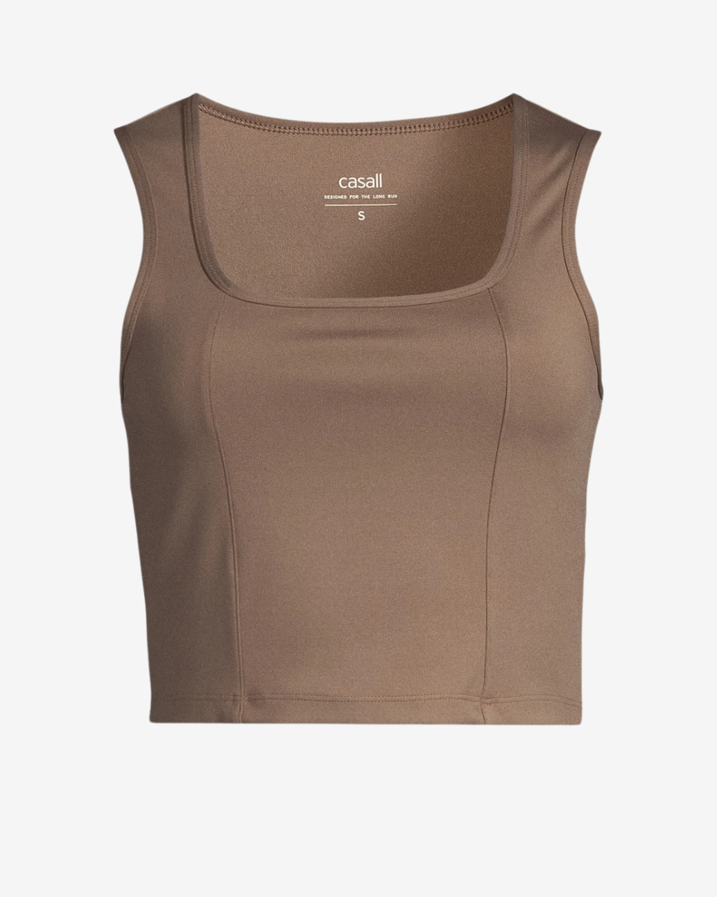 Casall Edge Crop Top Khaki