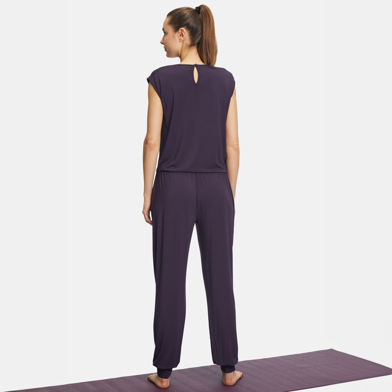 Jumpsuit Waterfall - Dark Aubergine