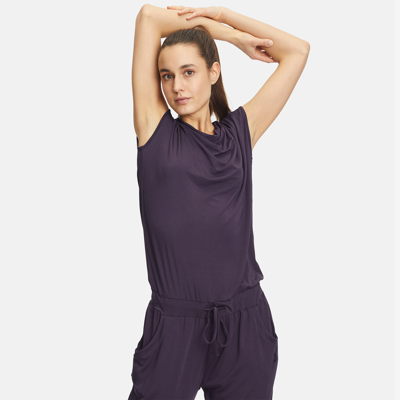 Jumpsuit Waterfall - Dark Aubergine