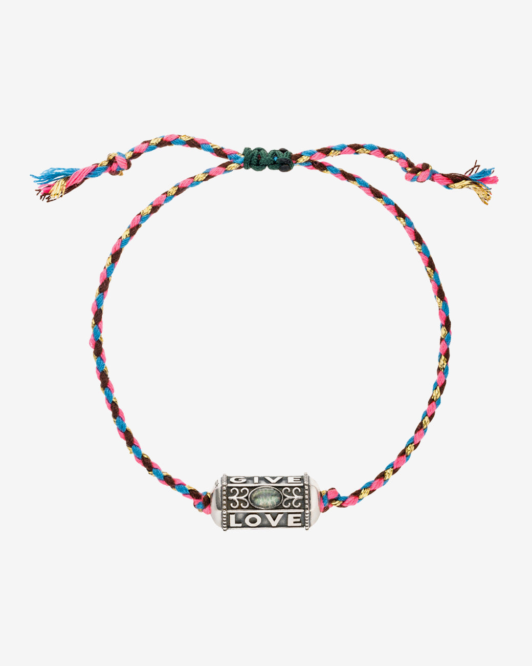 Give, Love & Hope Happy Armband - Silber