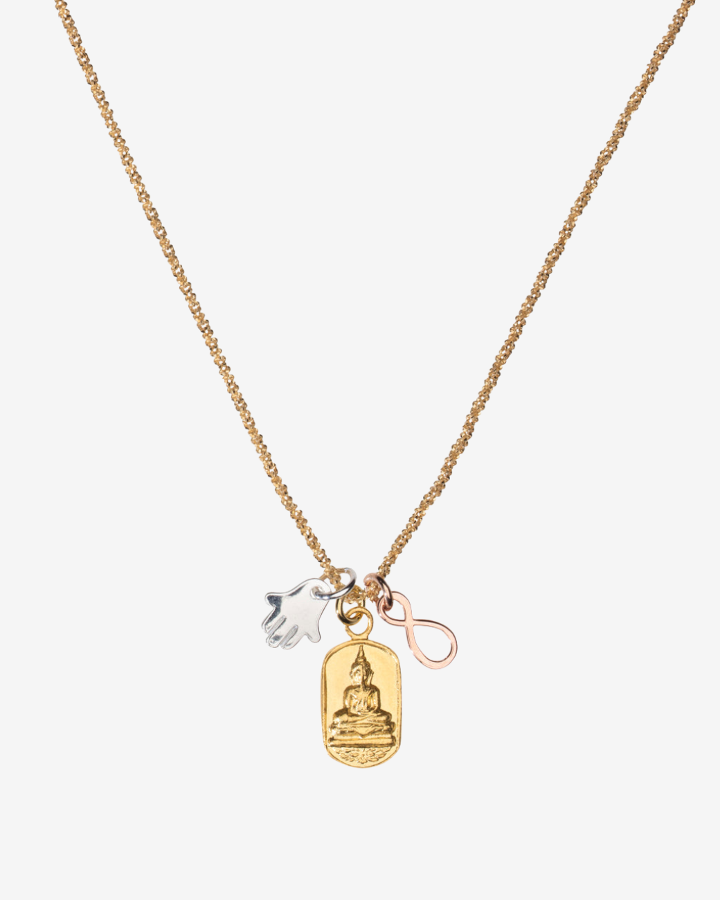 Glitzerkette Glücksbringern - Gold