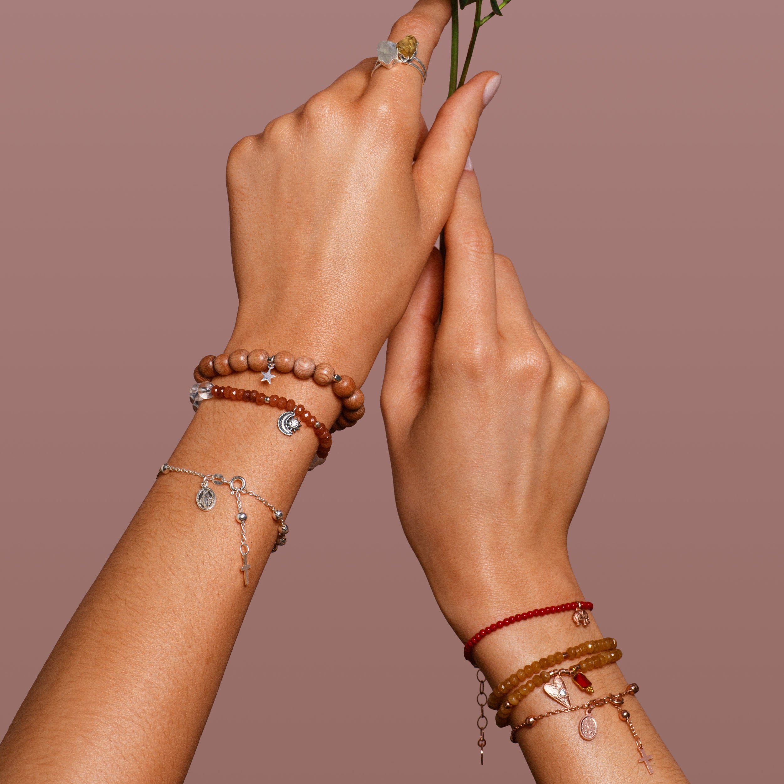 Handmala Set Pure Harmony Silber – Kombination Silber und Roségold – Hoffnungsträger