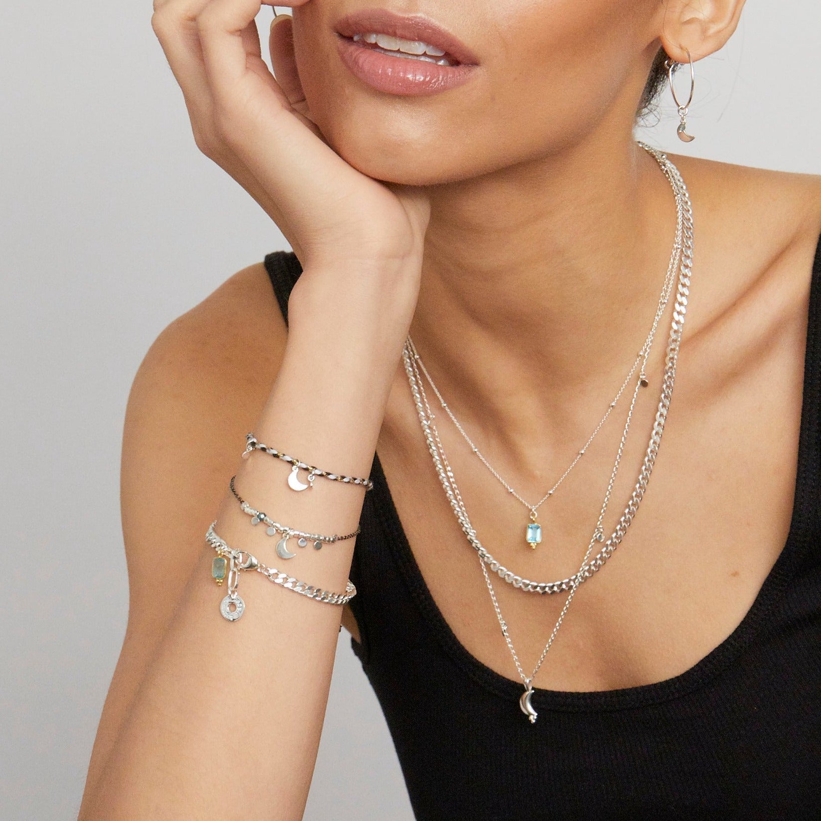 Mond Kette Magic Moon Silber – Layering Look – Hoffnungsträger