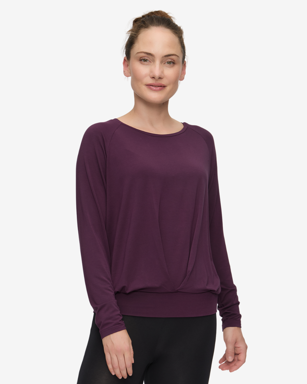 Langarmshirt Boxpleat - Dark Plum