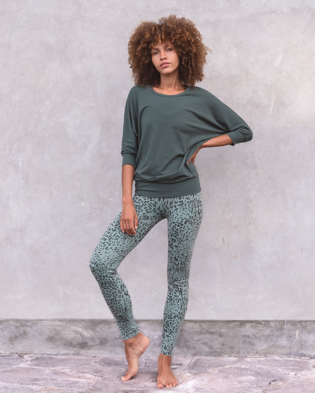 Leggings Susan Animal - Aqua