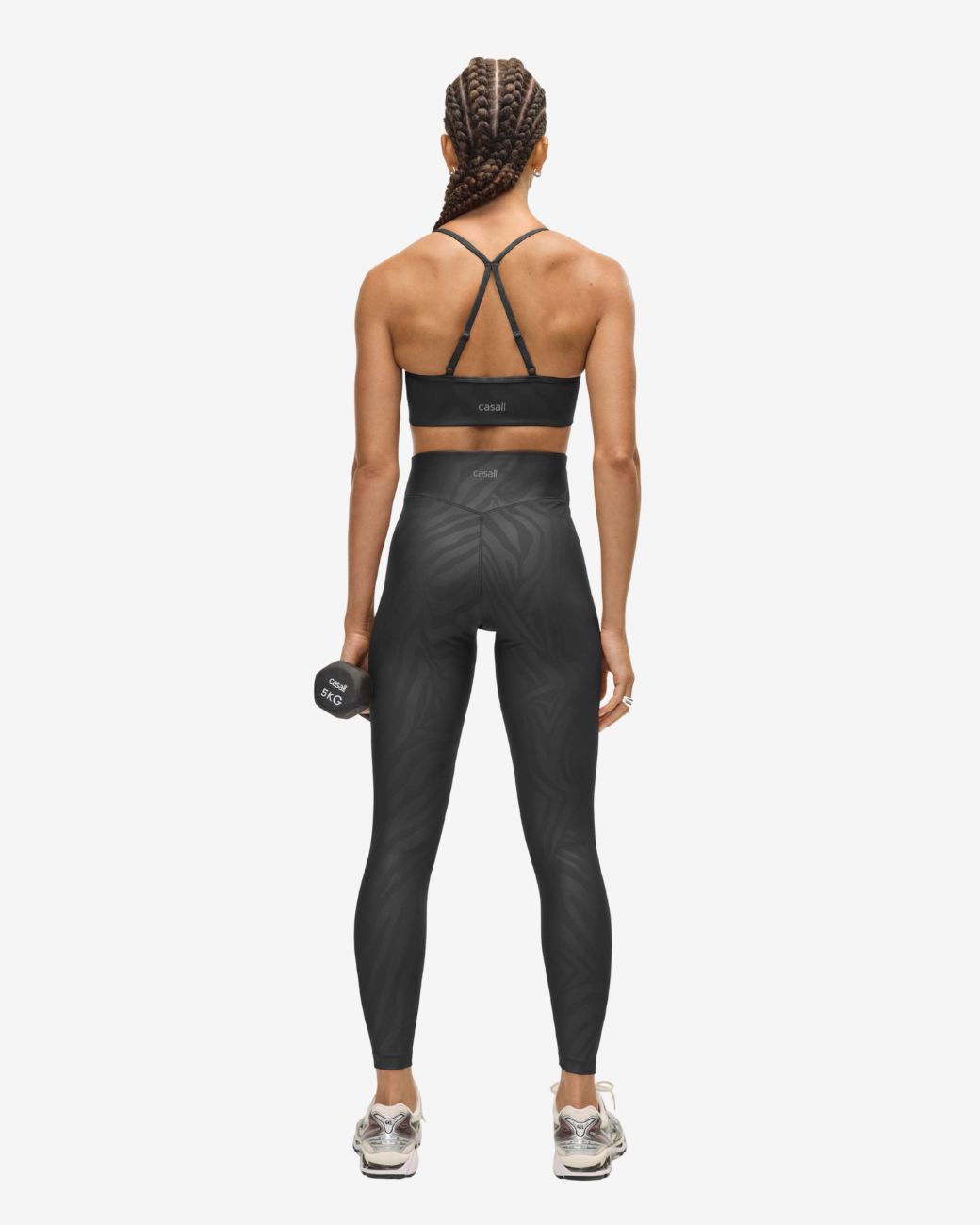 Heat Printed High Waist Tights - Zebra Black