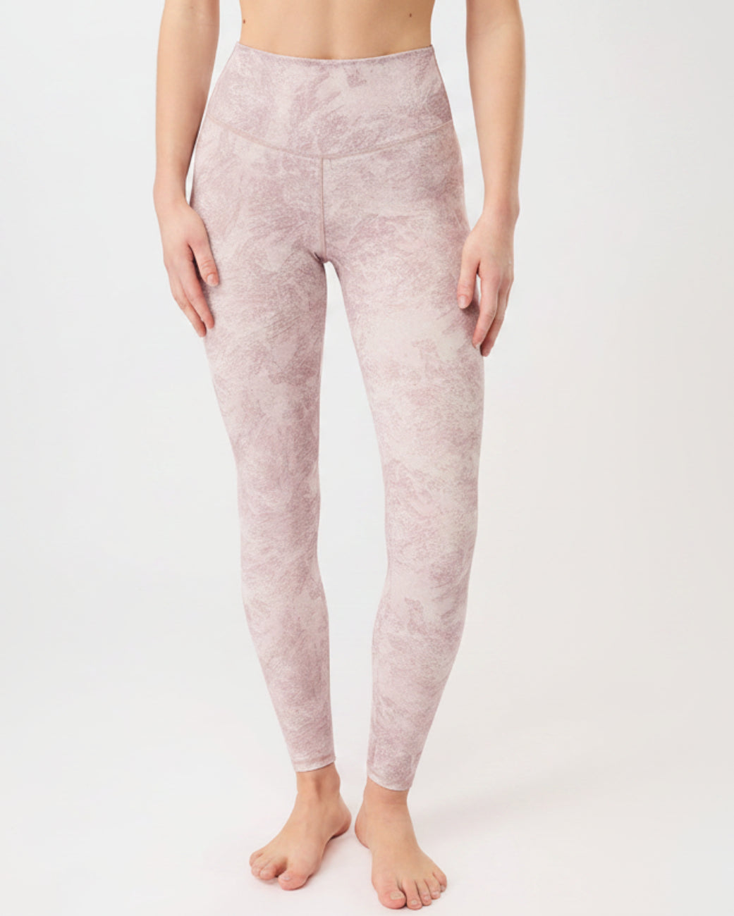 Monoprinted Leggings - Mauve