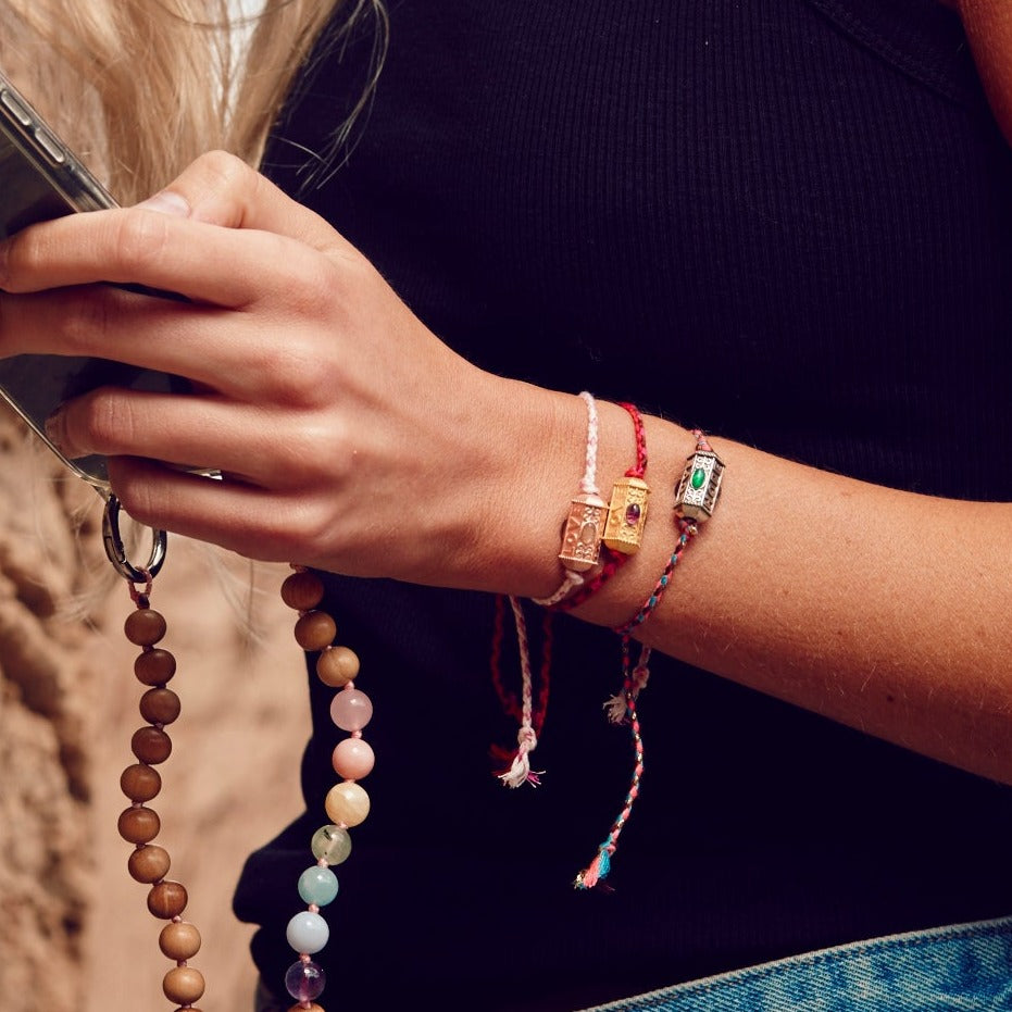 Give, Love & Hope Happy Armband - Silber