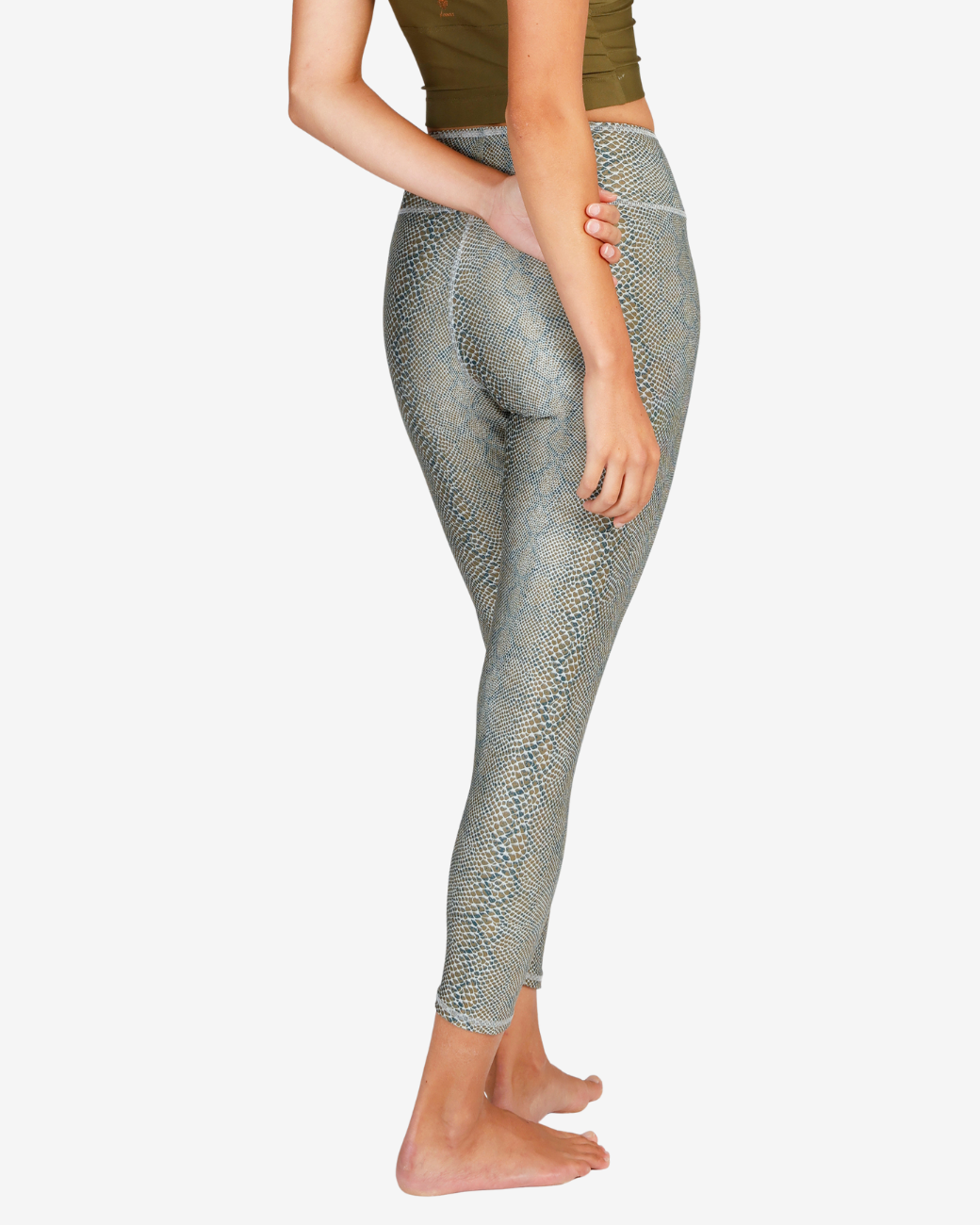 Lux Leggings stone olive snake