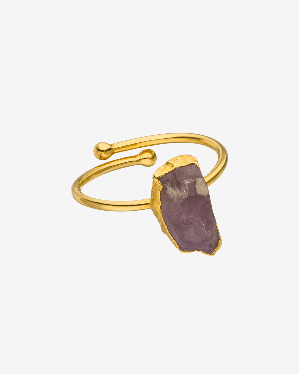 Amethyst Ring „Calm down and breathe”