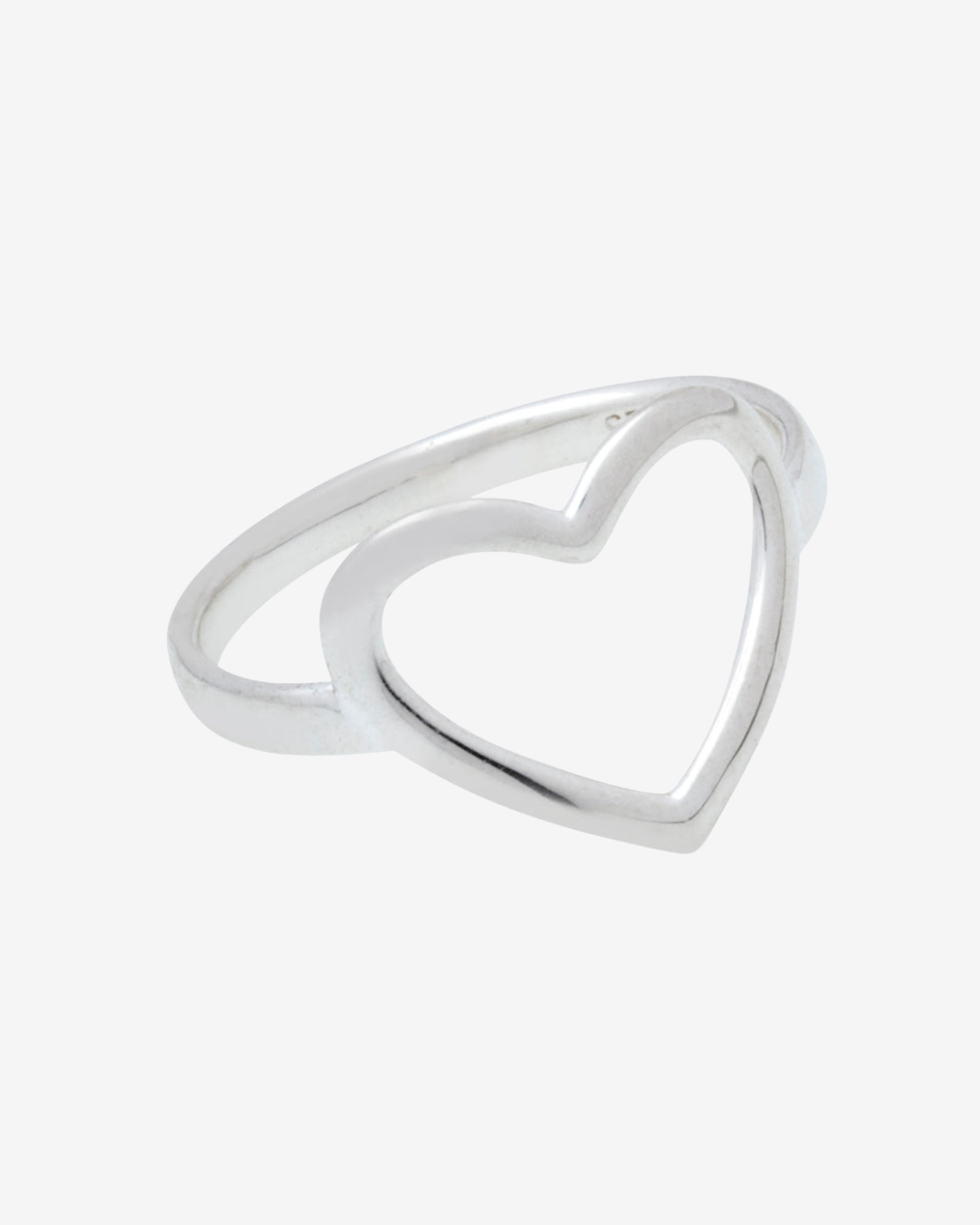 Open Heart Ring Silber