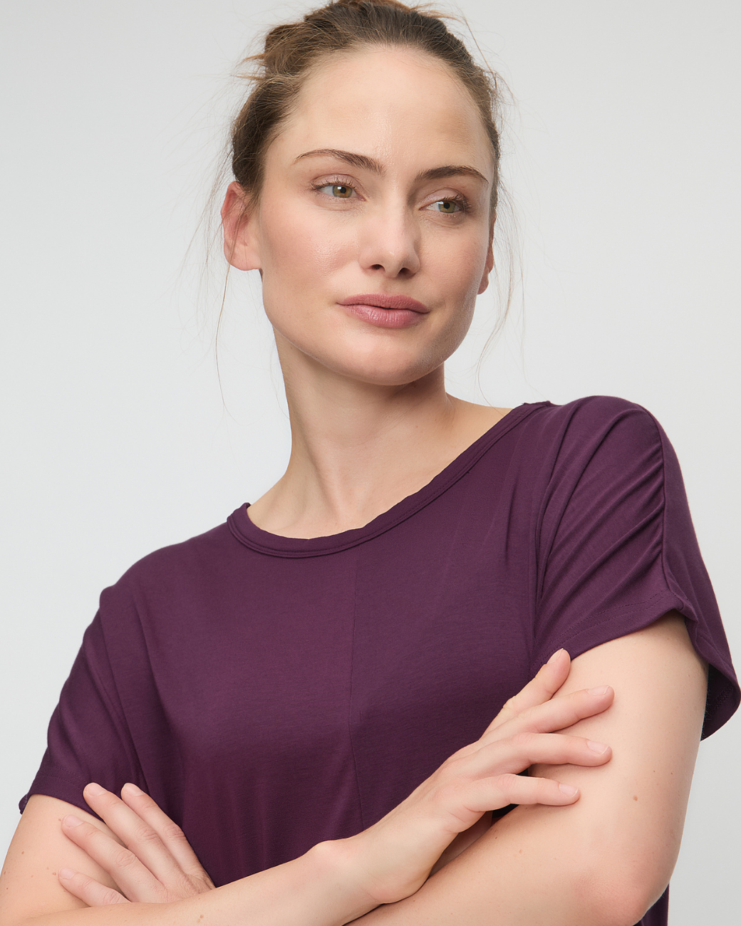 Shirt Round Neck - Dark Plum