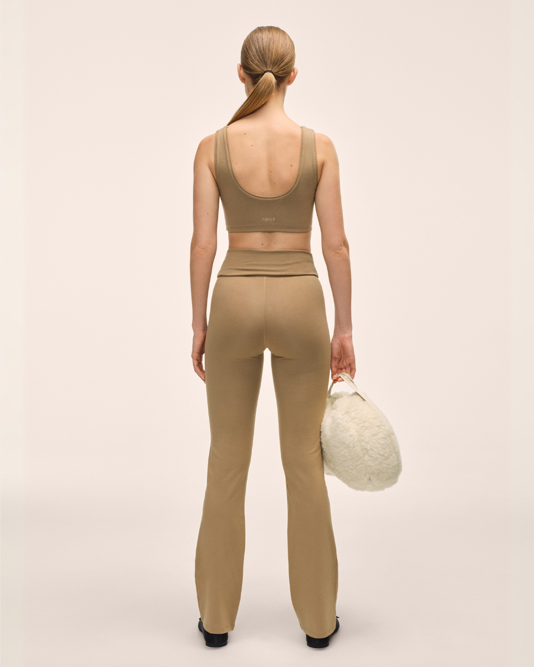 Sublime Folded Flare Pants Light Khaki