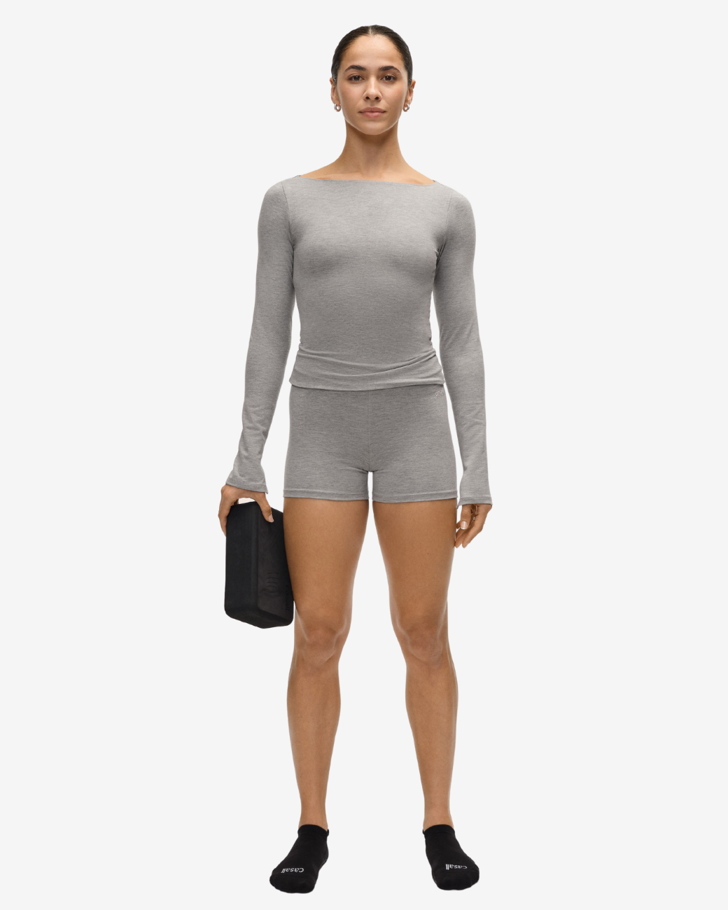 Sublime Boatneck Long Sleeve Grey Melange