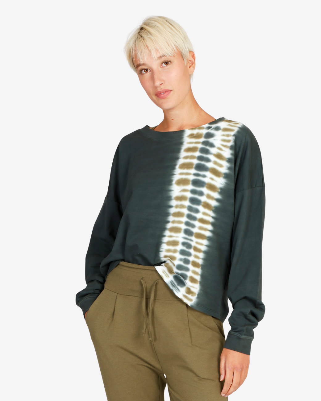 Batik Sweater seaweed