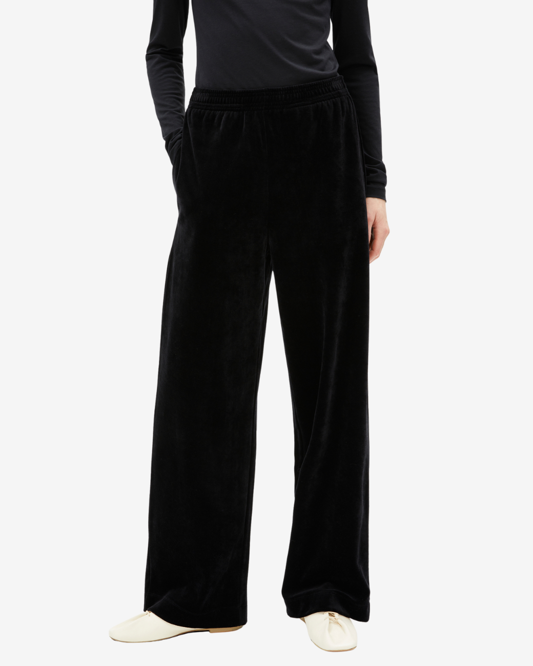 VATINAA VELVET  Jerseyhose Black