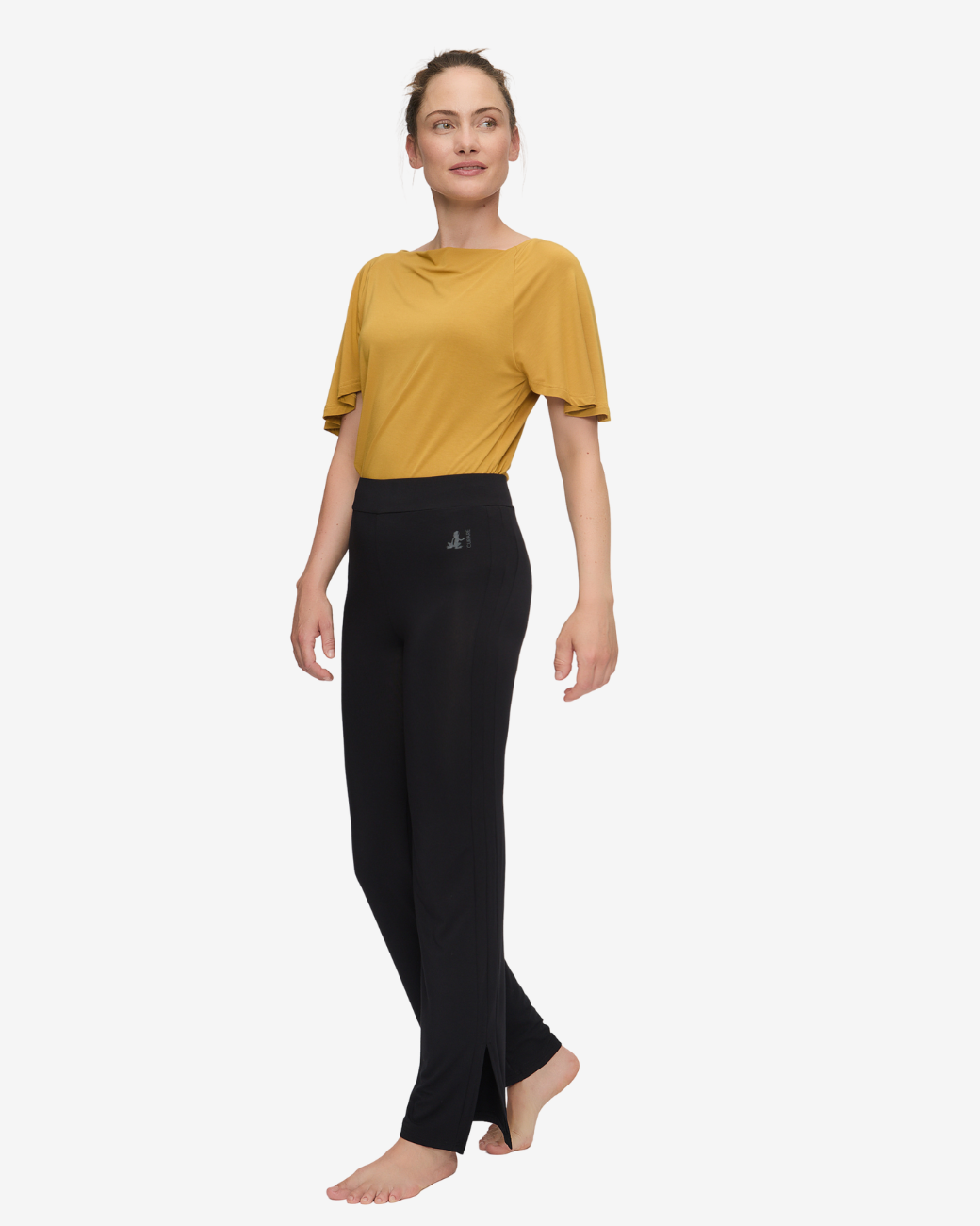 Wide Long Yogahose - Black
