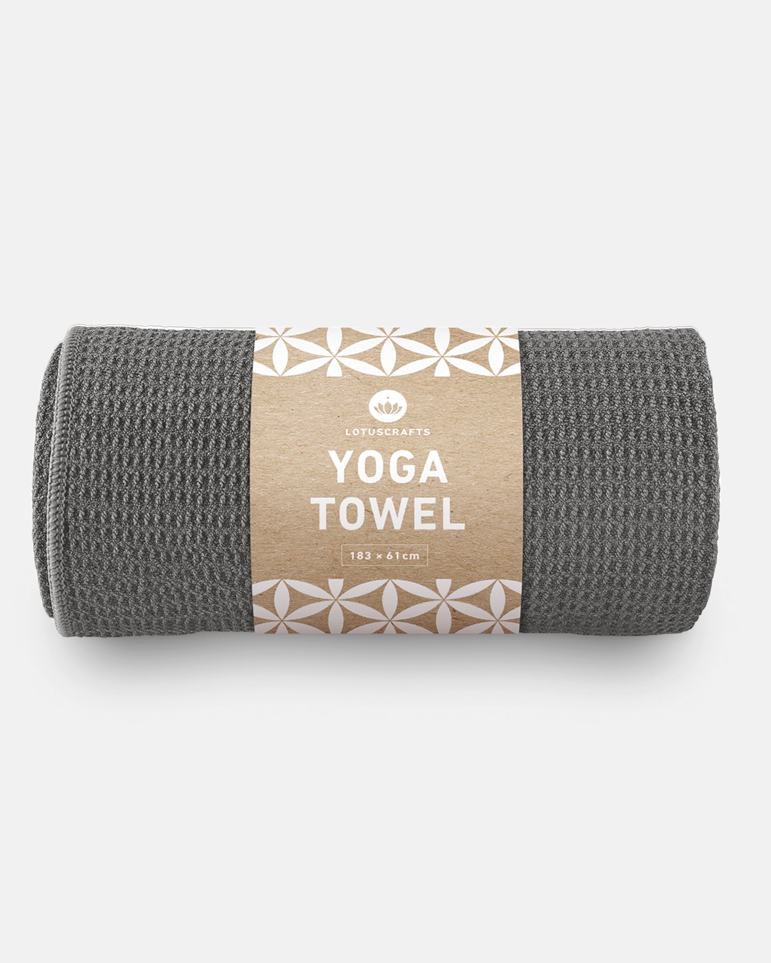 Anthrazit - Yogahandtuch Frontansicht Anthracite