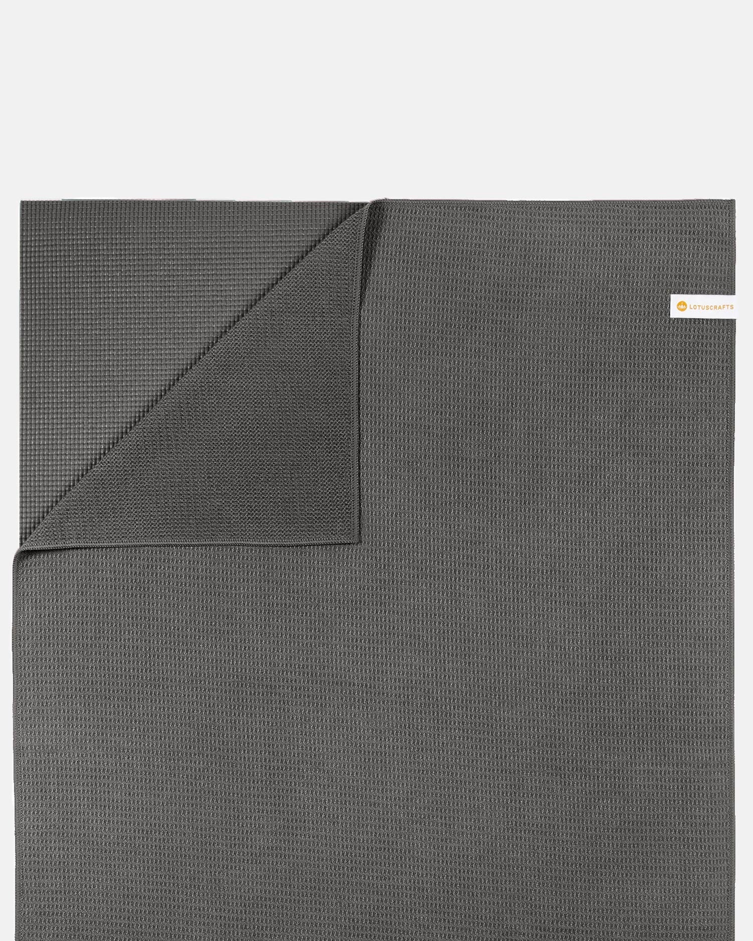 Anthrazit - Yogahandtuch Vorderseite und Rückseite Anthracite
