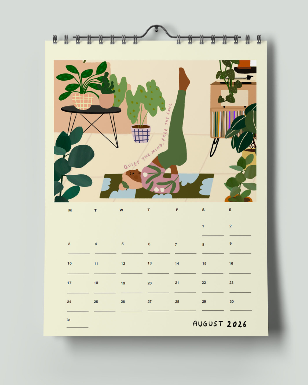 Yoga Kalender 2026 August
