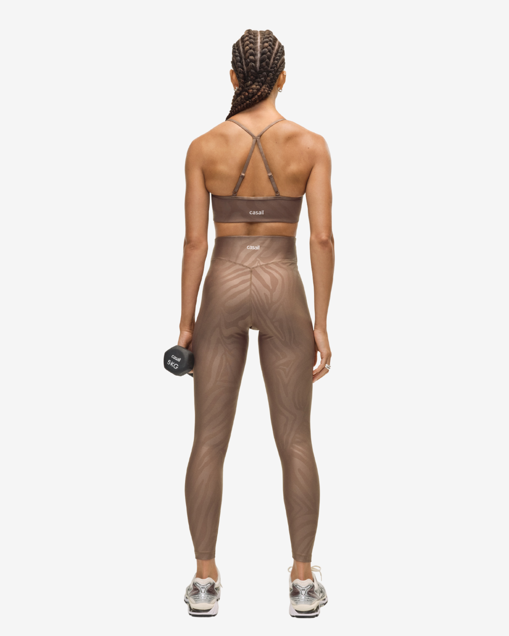 Heat Printed High Waist Tights Zebra Khaki