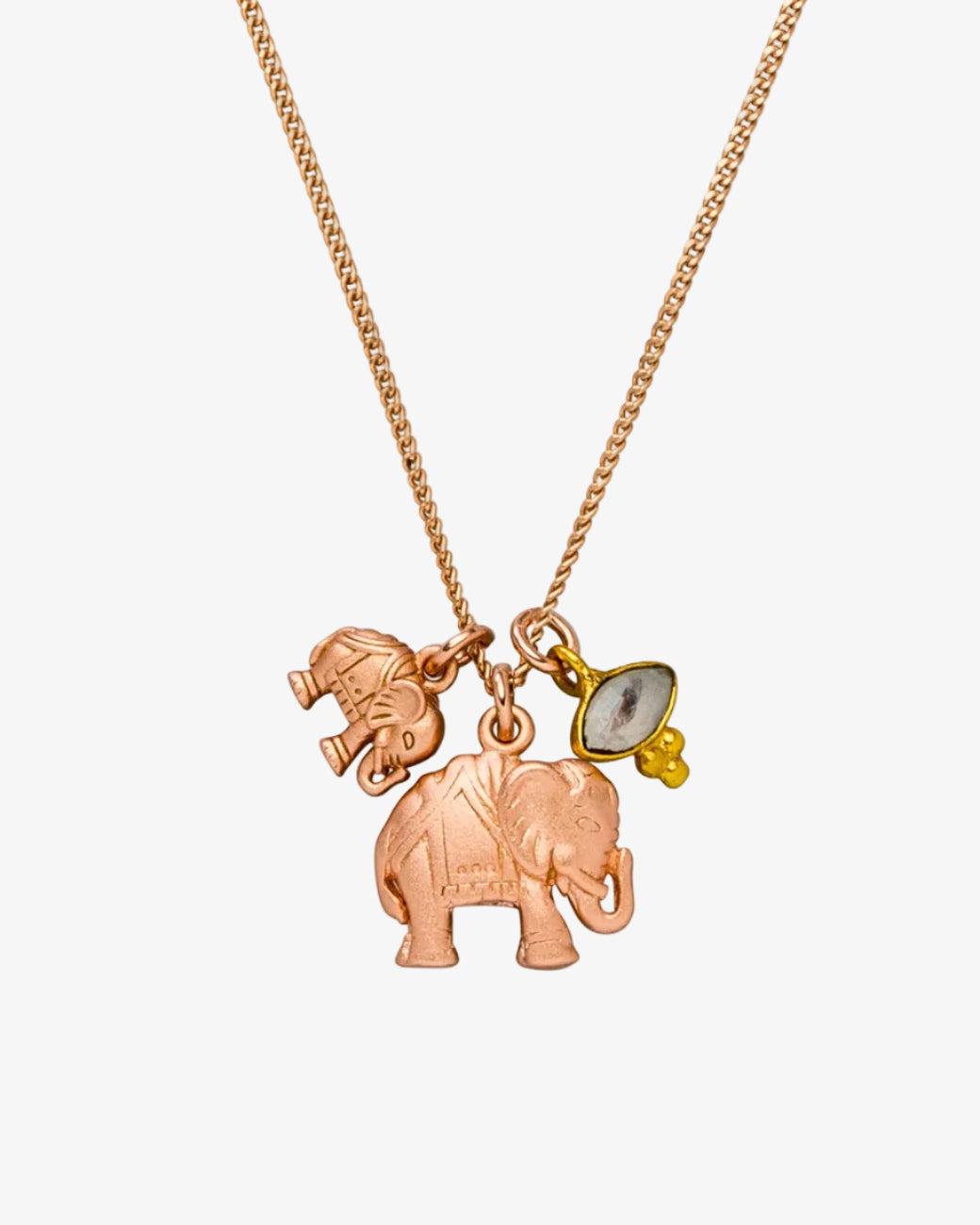 Elefanten Kette Deep Connection Roségold Mondstein – Halskette von Hoffnungsträger