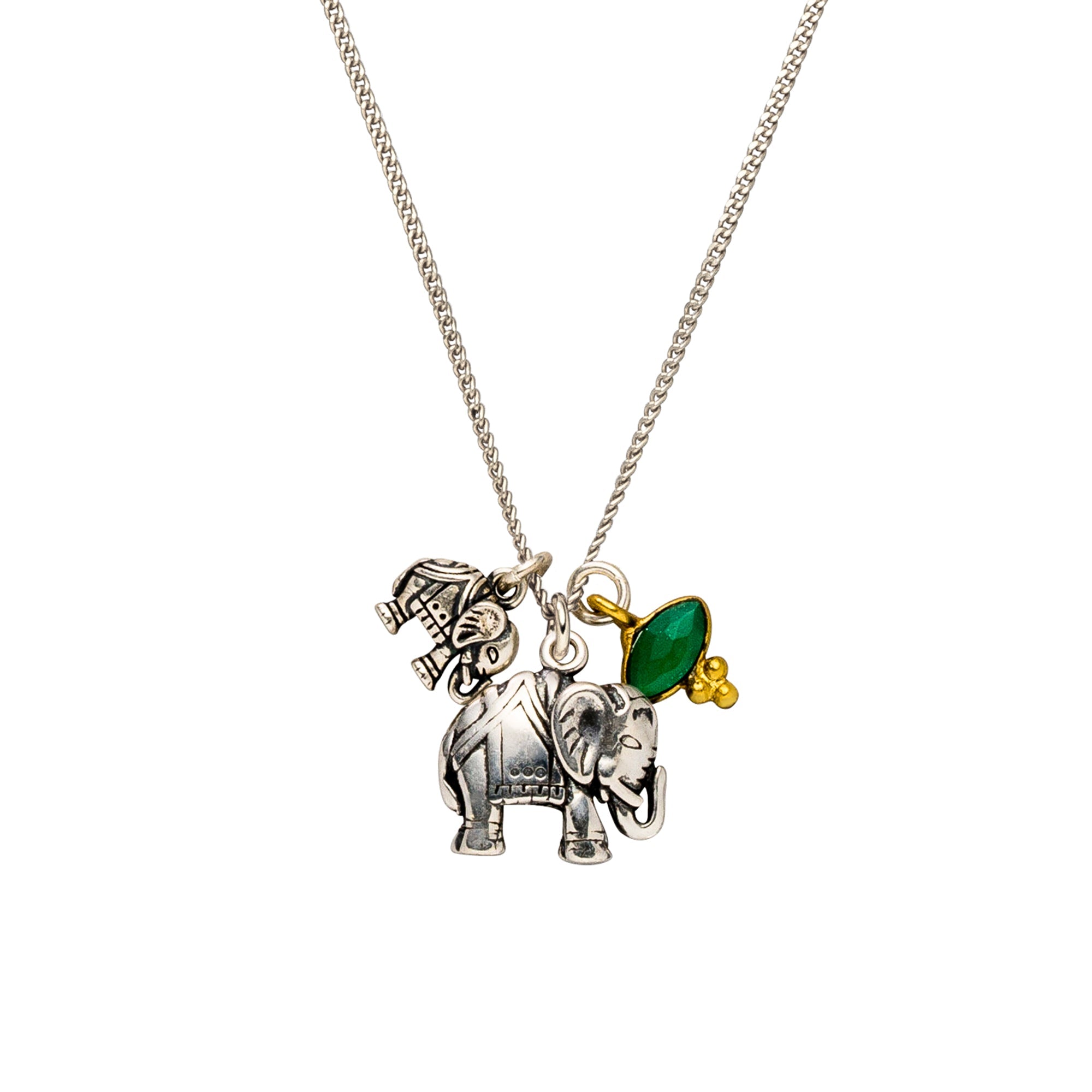 Elefanten Kette Deep Connection Silber Onyx – Halskette von Hoffnungsträger