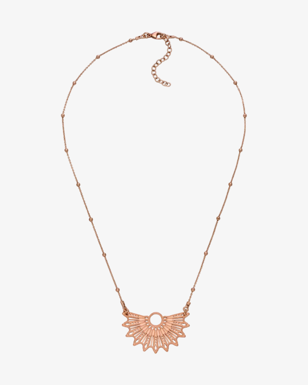 Feine Transformations-Kette Inner Light Roségold – Detail Sonnensymbol – Hoffnungsträger