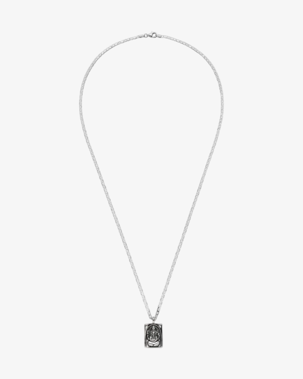 Ganesha Kette Amulett Optimist Silber – Mantra Rückseite – Hoffnungsträger