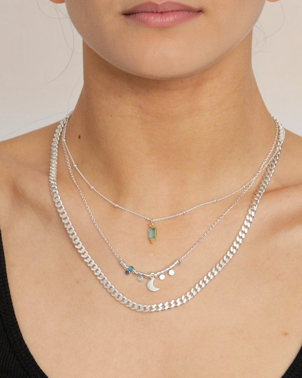 Gliederkette „Chunky“ Silber – Layering Look – Hoffnungsträger