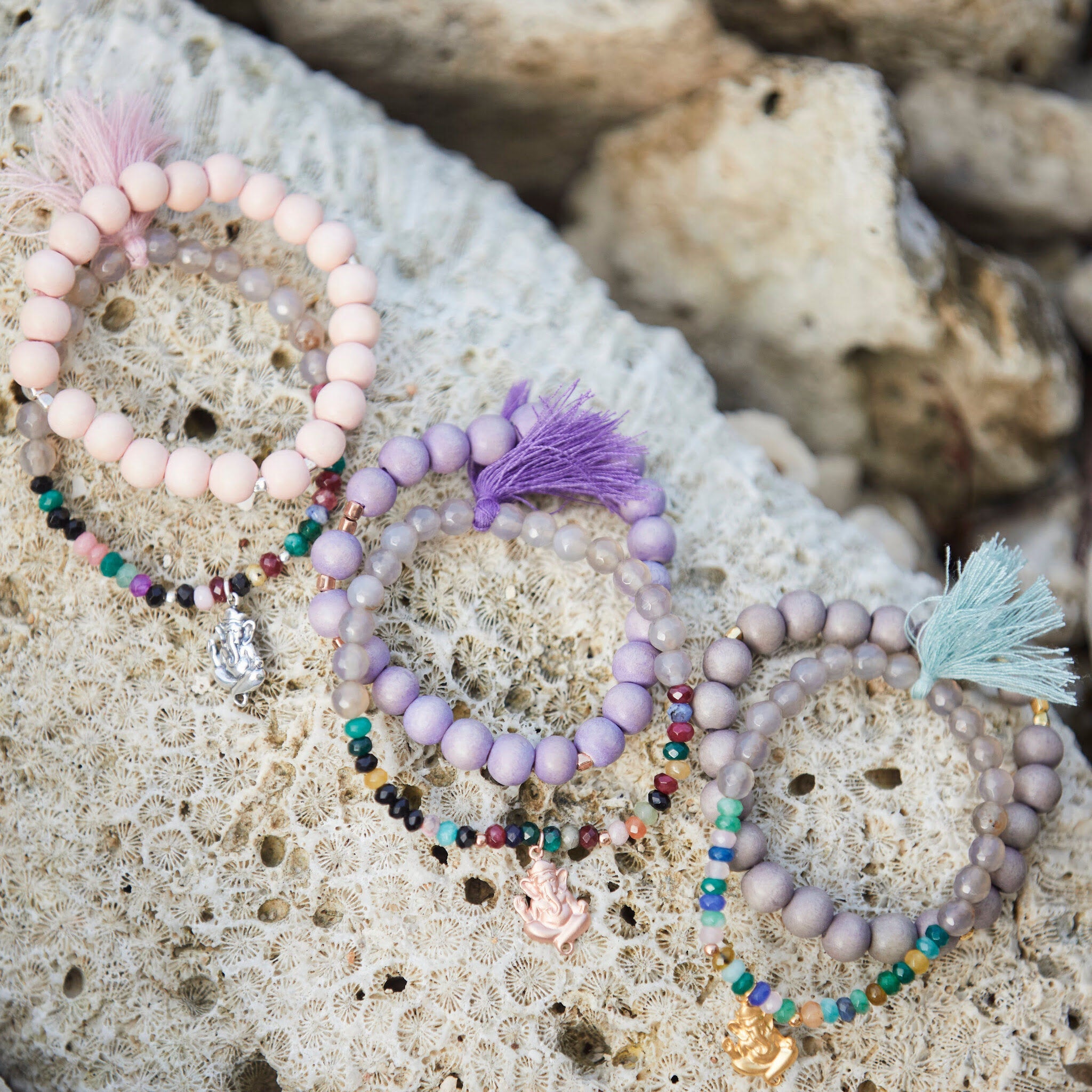 Handmala-Set Happy Ganesha Gold – Layering Look – Hoffnungsträger