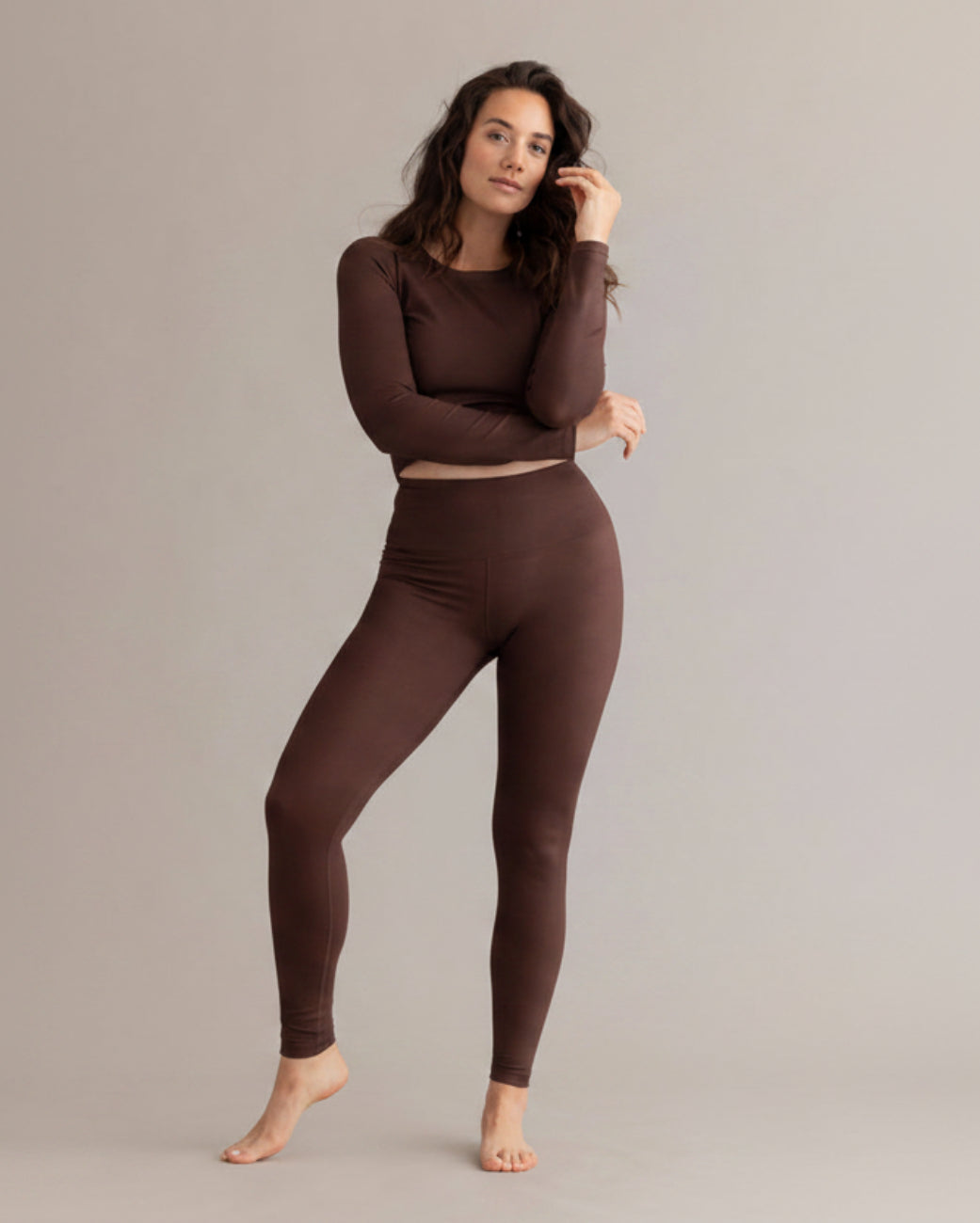 Leggings Always Dressed Soft Brown – Rückansicht – Hey Honey