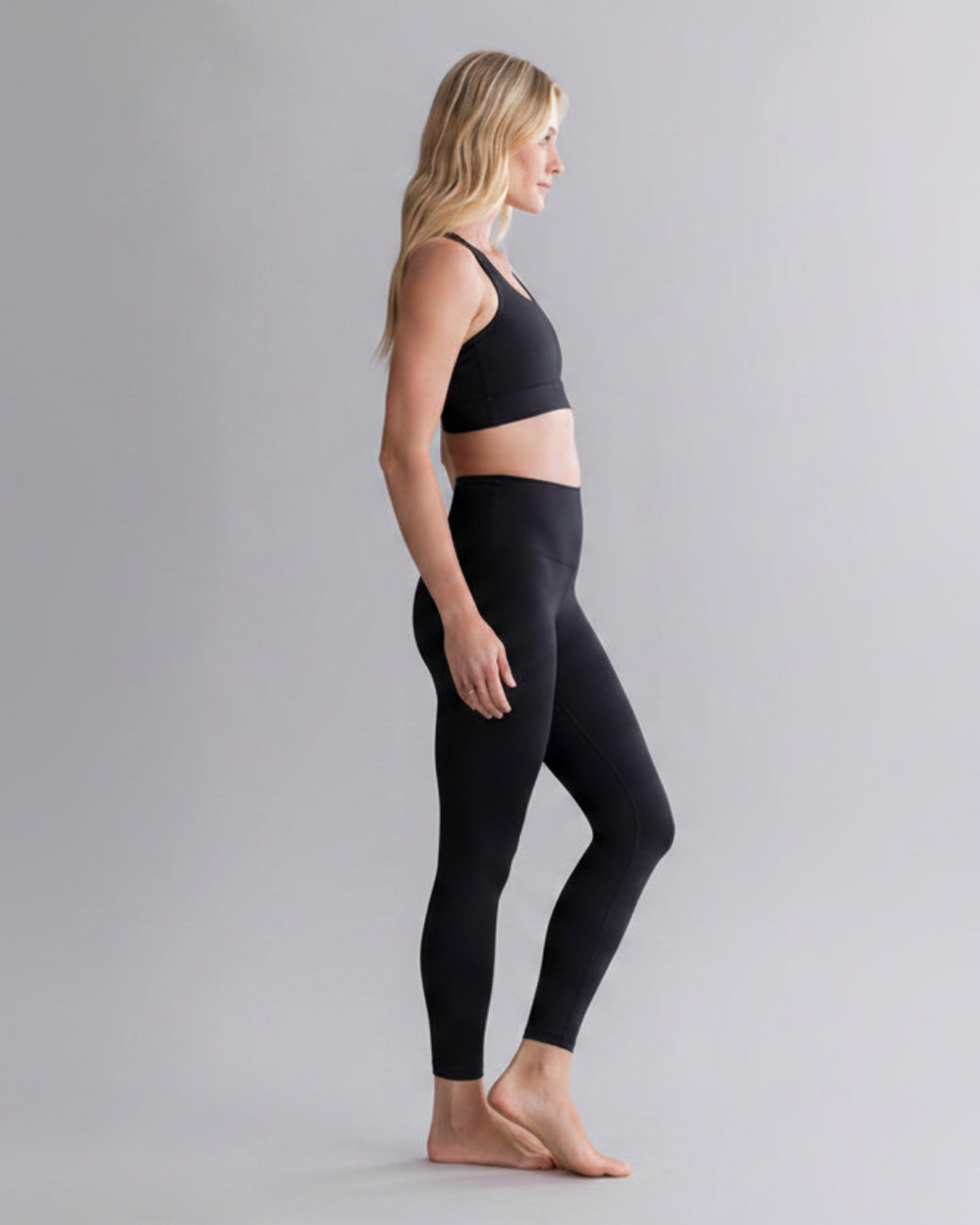 Leggings Cropped Cotton Touch Black – Rückansicht – Hey Honey