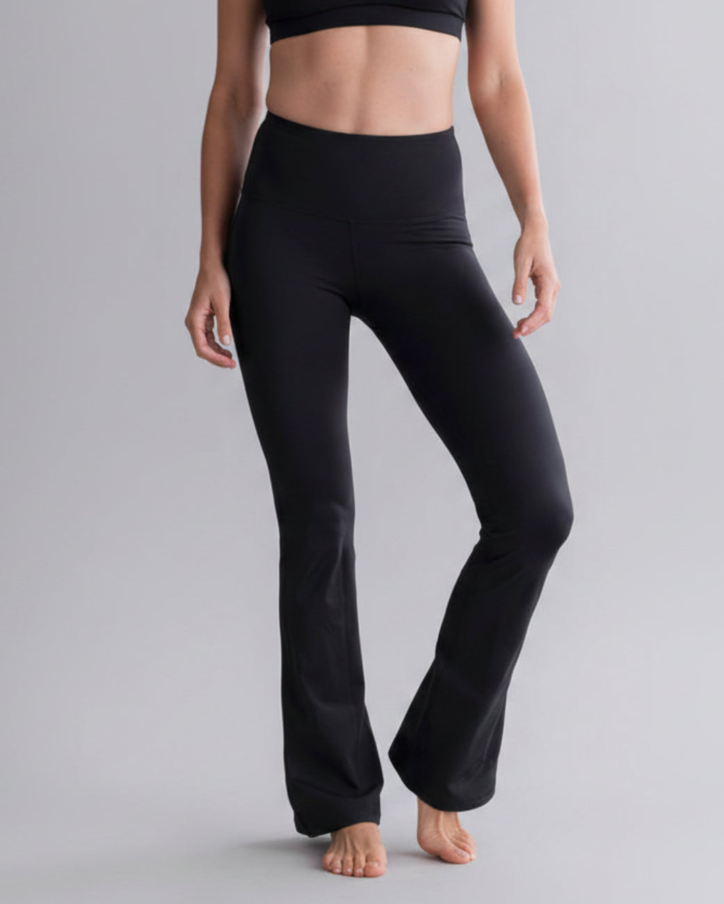 Leggings Flared Cotton Touch Black – Rückansicht – Hey Honey