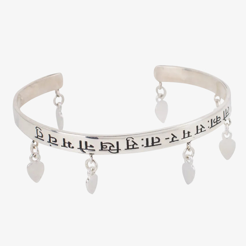 Mantra Armreif Lokah Samstah Glückstränen Silber – Armband von Hoffnungsträger