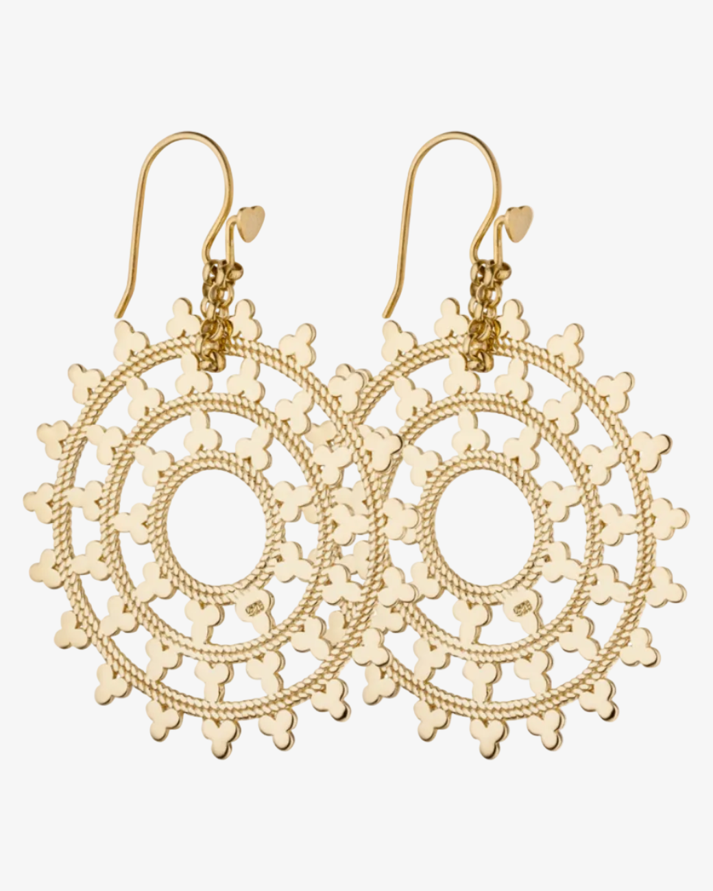 Wheel of Karma Ohrhänger Gold – Ohrringe von Hoffnungsträger