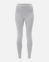 greenyogashop Leggings FARIBAA in Silber Melange aus Bio-Baumwolle mit elastischem Bund und Slim-Fit-Passform