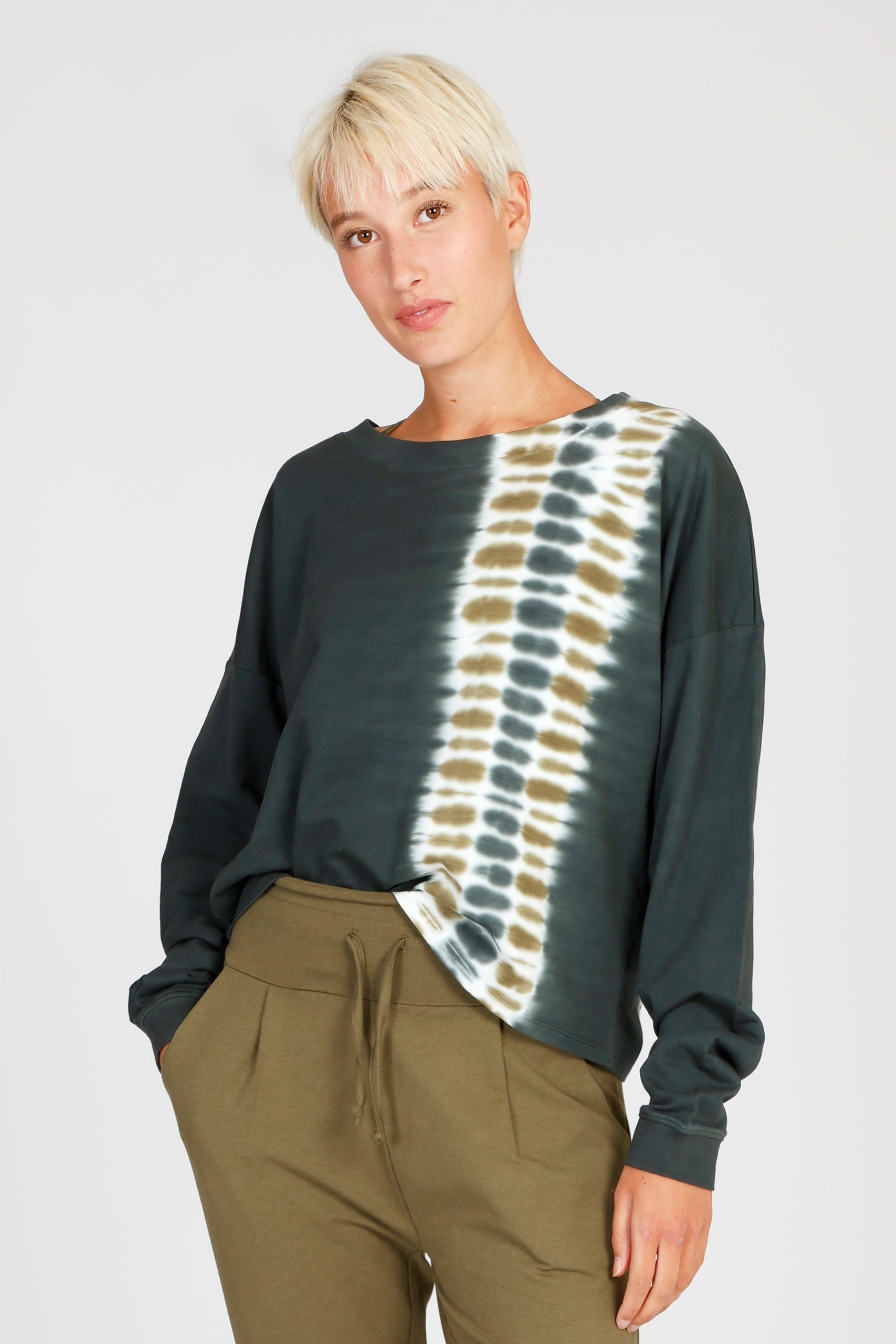 Kismet Batik Sweater Seaweed